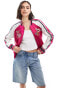 Superdry Suikajan embroidered bomber jacket in bright pink