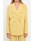 ფოტო #1 პროდუქტის Women's Gold Buttoned Structured Blazer