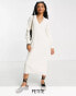 Фото #1 товара ONLY Petite knitted v neck maxi dress in cream