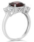 Garnet (2-3/4 ct. t.w.) and White Topaz (1-3/8 ct. t.w) Ring in Sterling Silver