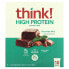 Фото #1 товара Think !, Батончики с высоким содержанием протеина, шоколад и мята, 10 батончиков по 60 г (2,1 унции)