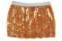 BCBGMAXAZRIA 122955 Womens Gold Sequined Party Mini Skirt Size Large