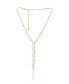Elegant Crystal Drop Chain Lariat Necklace