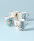 Фото #2 товара Set of 4 Butterfly Meadow Blue Assorted Mugs