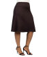 ფოტო #2 პროდუქტის Plus Size A Line Elastic Waist Skirt