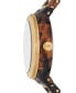 ფოტო #2 პროდუქტის Women's Runway Quartz Three-Hand Brown Acetate and Gold-Tone Stainless Steel Watch 38mm