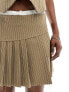 Reclaimed Vintage mini skirt with satin insert in pinstripe