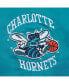 Фото #4 товара Men's Teal Distressed Charlotte Hornets Hardwood Classics Vintage-Like Logo Full-Zip Bomber Jacket