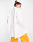 COLLUSION oversized shirt in white