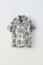 Фото #1 товара Рубашка из смесового льна с цветочным принтом ZARA