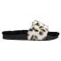 Фото #1 товара Puma Leadcat 2.0 Fluff Safari Cheetah Slide Womens Black Casual Sandals 385804-