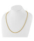 Polished Yellow IP-plated Spiga 4mm Chain Necklace