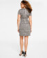 ფოტო #1 პროდუქტის Women's Plaid-Print Jewel-Neck Sheath Dress