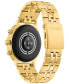 ფოტო #3 პროდუქტის Unisex CZ Smart Wear OS Gold-Tone Stainless Steel Bracelet Smart Watch 41mm