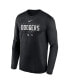 Men's Black Los Angeles Dodgers Authentic Collection Team Logo Legend Performance Long Sleeve T-shirt