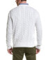 Фото #2 товара Brooks Brothers Cable Crewneck Sweater Men's White Xxl