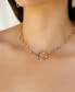 Open Heart Lock Faux Cubic Zirconia Necklace