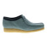 Фото #2 товара Clarks Wallabee 26162538 Mens Gray Nubuck Oxfords & Lace Ups Casual Shoes