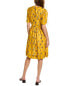 Фото #2 товара Oscar De La Renta Tie Shoulder Silk-Blend Midi Dress Women's Yellow 6