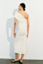 Фото #5 товара Длинное платье из эластичной ткани со сборками ZARA