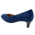 Trotters Fab T1905-405 Womens Blue Leather Slip On Pumps Heels Shoes 5 - фото #5