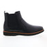 Фото #1 товара Dunham Clyde Chelsea CI2307 Mens Black Wide Leather Slip On Chelsea Boots