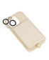 Фото #2 товара Women's Ivory Saffiano Leather iPhone 13 and 14 Case