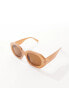 Фото #4 товара Jeepers Peepers chunky sunglasses in brown