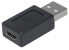 Фото #7 товара Manhattan USB-C to USB-A Adapter - Female to Male - 480 Mbps (USB 2.0) - Hi-Speed USB - Black - Lifetime Warranty - Polybag - USB A - USB C - Black