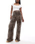 Фото #1 товара ASOS DESIGN leopard print trousers co ord with frill hem