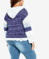 Фото #4 товара Plus Size Elissa Hooded Sweater