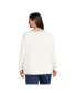 Фото #2 товара Women's Plus Size Fine Gauge Cotton Crewneck Sweater