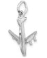 Фото #4 товара Macy's airplane Charm Pendant in 14k White Gold