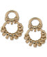 Gold-Tone Swirl Spring Double Drop Earrings