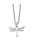 ფოტო #1 პროდუქტის Polished Dragonfly Pendant on a Cable Chain Necklace