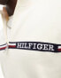 Фото #4 товара Tommy Hilfiger global stripe zip mock neck jumper in cream