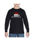 ფოტო #1 პროდუქტის Christmas Peeking Dog - Boy's Child Word Art Long Sleeve T-Shirt