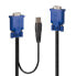 Фото #1 товара Lindy 32187 - 3 m - VGA - Black - Blue - USB - 15 Way HD - 15 Way HD