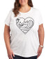 ფოტო #1 პროდუქტის Trendy Plus Size Beachy Heart Graphic T-Shirt