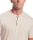 Фото #4 товара Men's Short Sleeve Sueded Microstripe Henley Shirt
