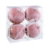 Фото #1 товара Ёлочные шарики Розовый Позолоченный Polyfoam Ткань 10 x 10 x 10 cm (4 штук)