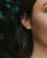 ფოტო #2 პროდუქტის Chameli Stud Earrings, Set of 2 - Gold Dot, Teal Fern Leaf