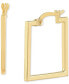 ფოტო #3 პროდუქტის Polished Square Geometrical Small Hoop Earrings in 10k Gold, 3/4"