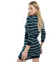 ASOS DESIGN knitted cardigan in navy stripe co-ord