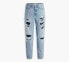 Фото #3 товара Levi's Distressed High Waisted Mom Jeans Size 24 x 29 Destructed - Light Blue