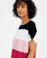 Фото #3 товара Women's Colorblocked Extended-Sleeve Sweater