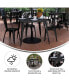 Фото #10 товара Dryden Indoor/Outdoor Dining Table With Umbrella Hole, 36" Square All Weather Poly Resin Top And Steel Base