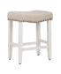 24" Upholstered Saddle Seat Counter Stool (Set of 2)