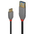 Фото #2 товара Lindy 0.15m USB 3.1 C to A Adapter Cable - Anthra Line - 0.15 m - USB C - USB A - USB 3.2 Gen 2 (3.1 Gen 2) - 10000 Mbit/s - Black