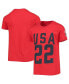 ფოტო #1 პროდუქტის Big Girls Red Team USA 2022 Winter Olympics T-shirt